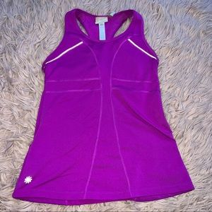 Purple Athleta Razor Back Tank Top with Built in Bra size S in perfect condition